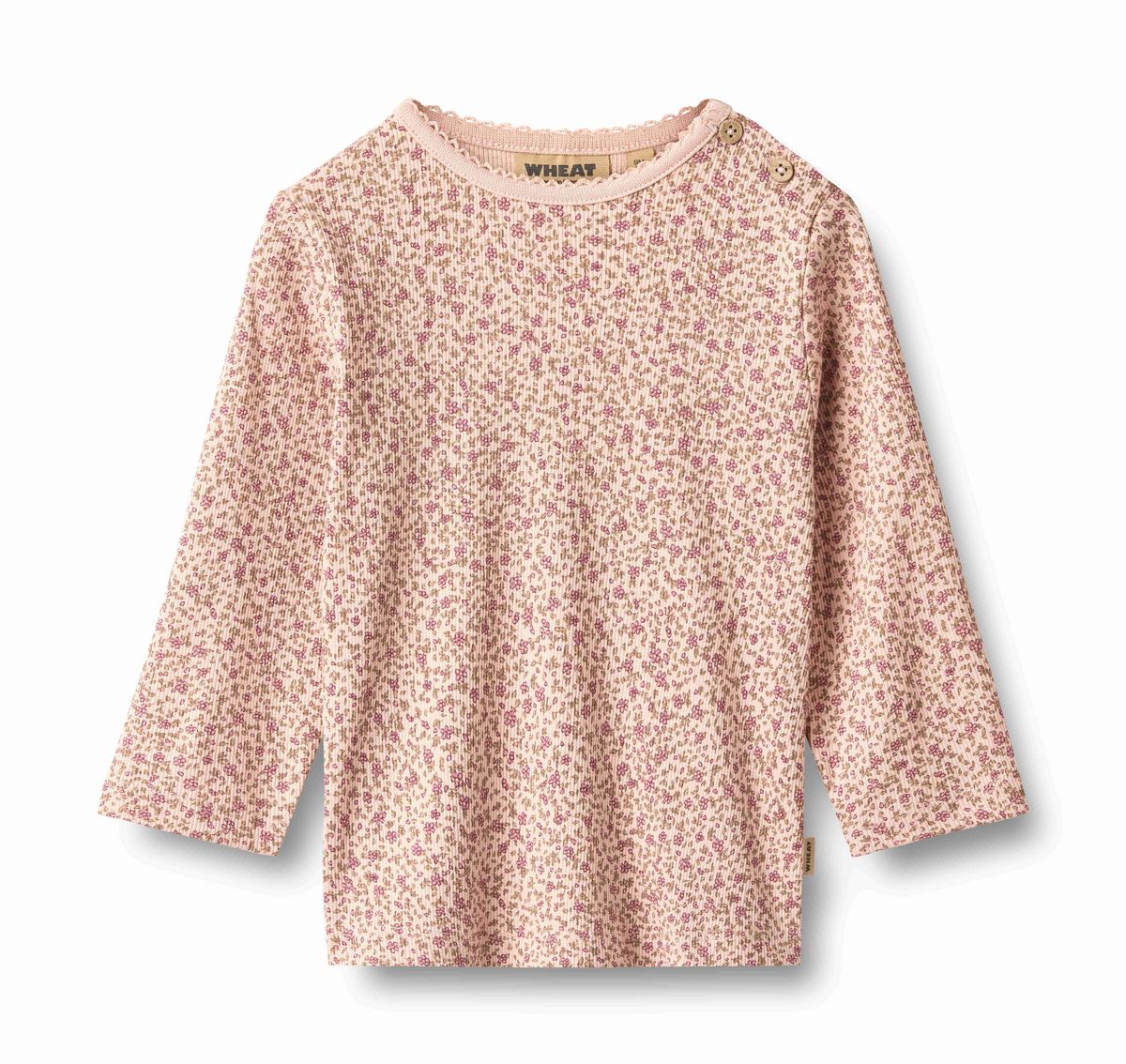 WHEAT Ribbed Floral L/S