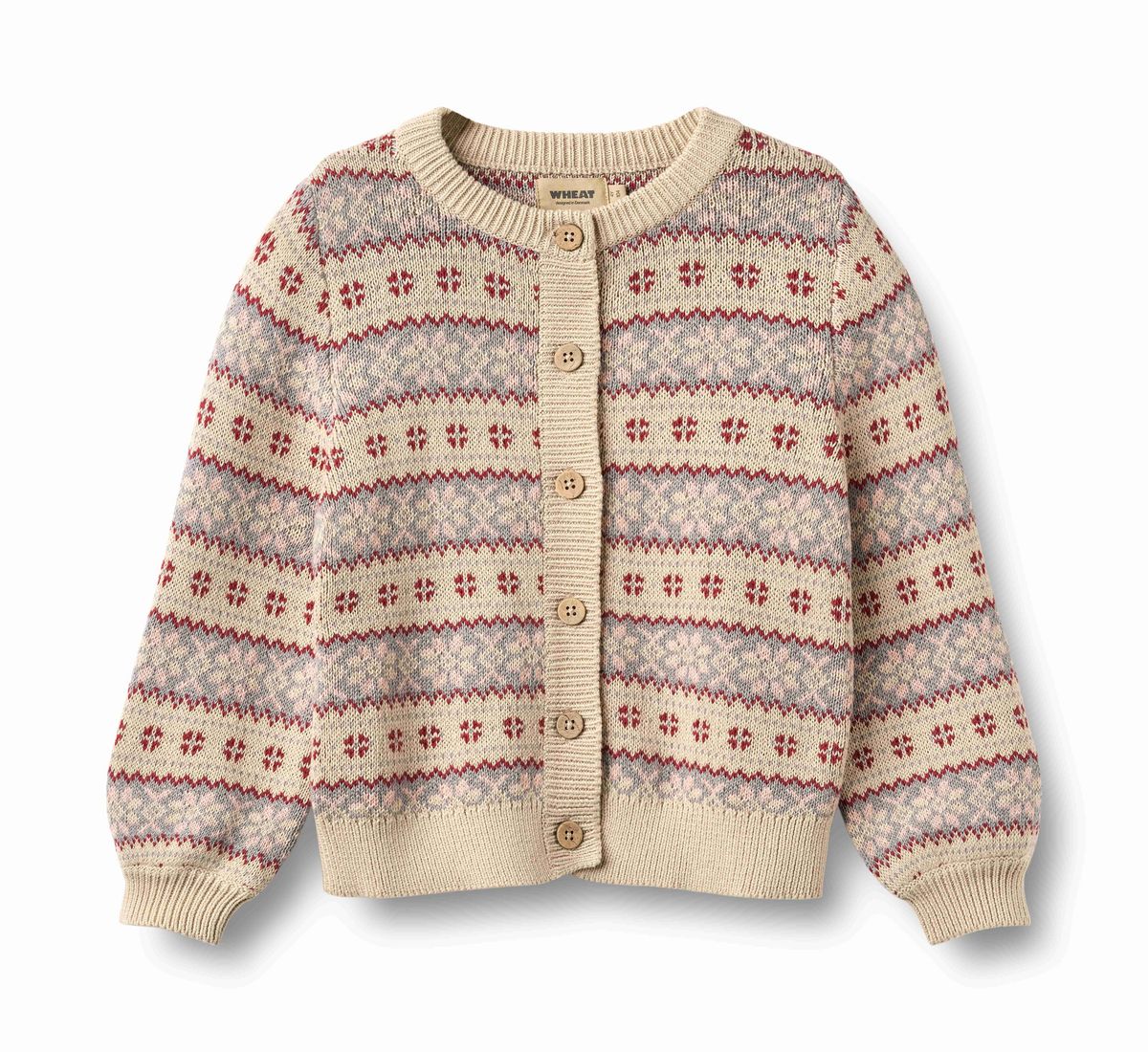 WHEAT Jacquard Cardigan Vikki