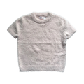 Tweenstyle Short Sleeve Eyelash Sweater - Pale Pink