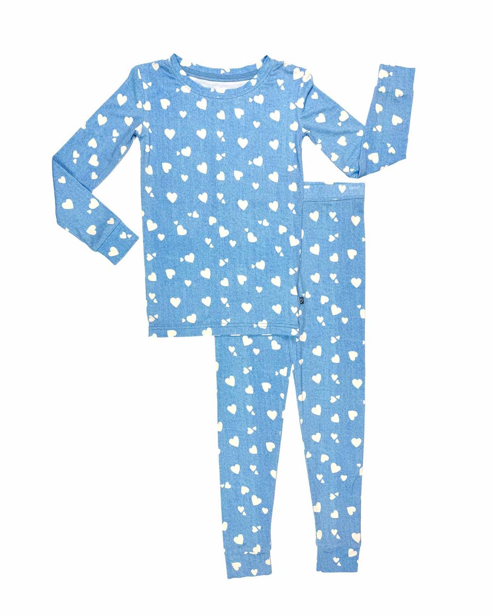 Lev Baby Denim Hearts Toddler Lounge