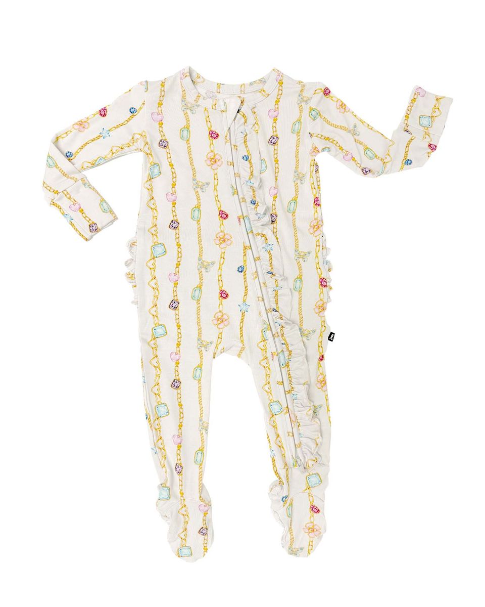 Lev Baby Elizabeth Ruffled Zippered Footie