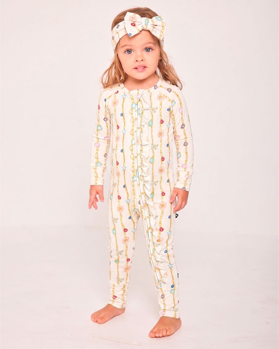 Lev Baby Elizabeth Ruffled Romper PJ