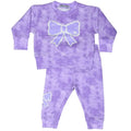 Baby Steps Purple Tie Dye Bow Set