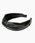 Kid and Tween Black Metallic Knotted Headband