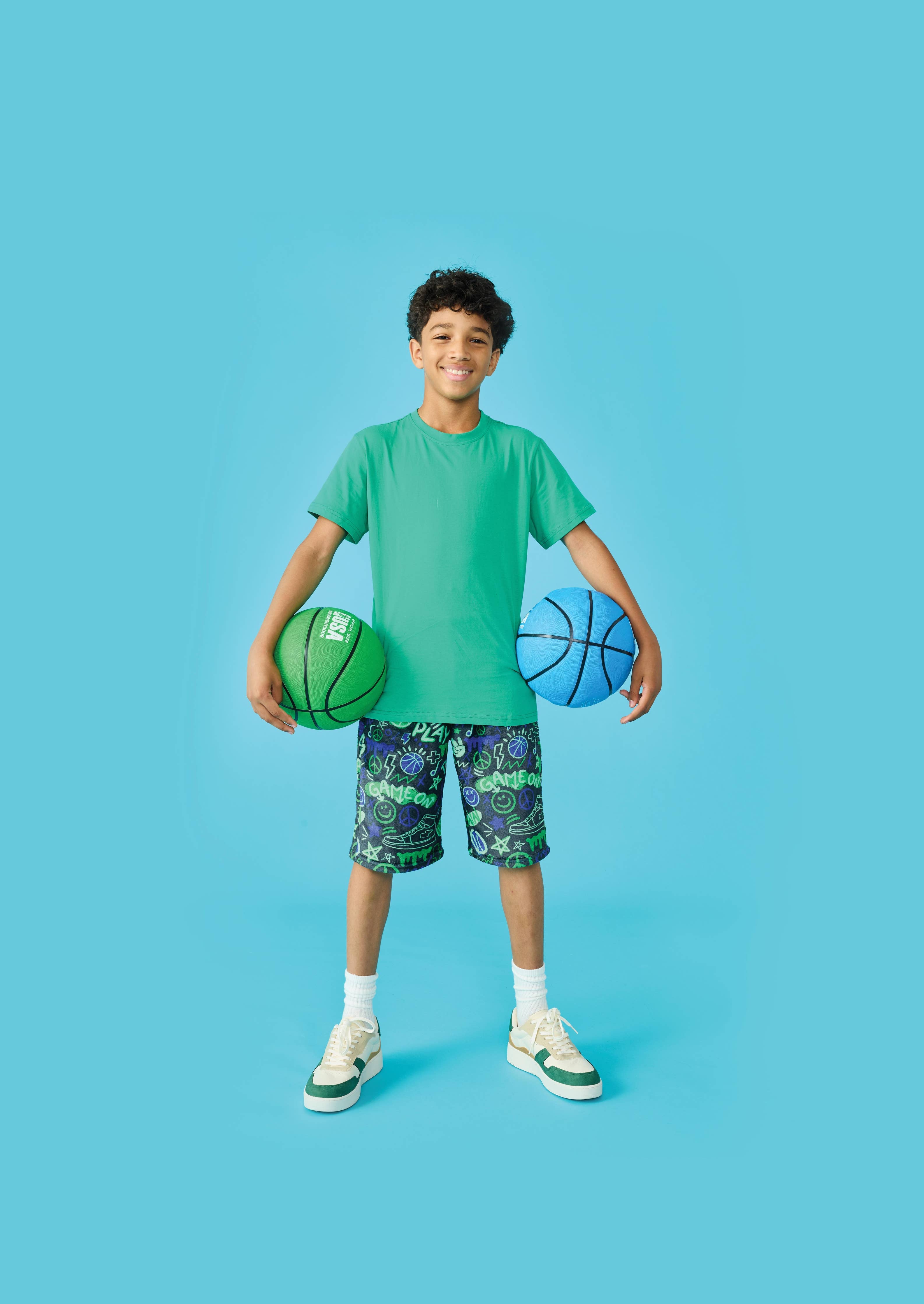 COREY PAIGE GRAFFITI GAMER PLUSH BOARD SHORTS (X-SMALL 4-6)