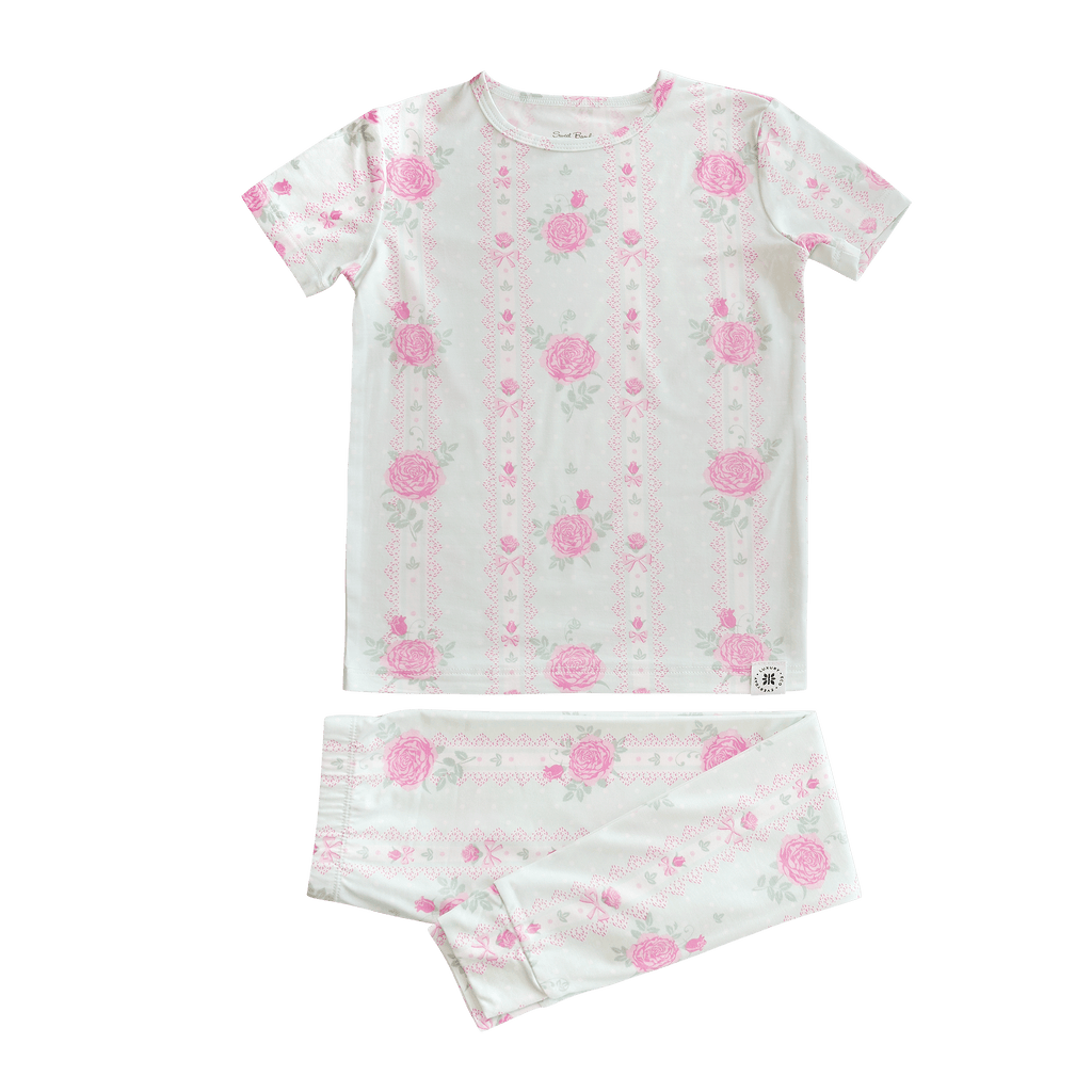 Roses and Lace Short Sleeve Pajama Set