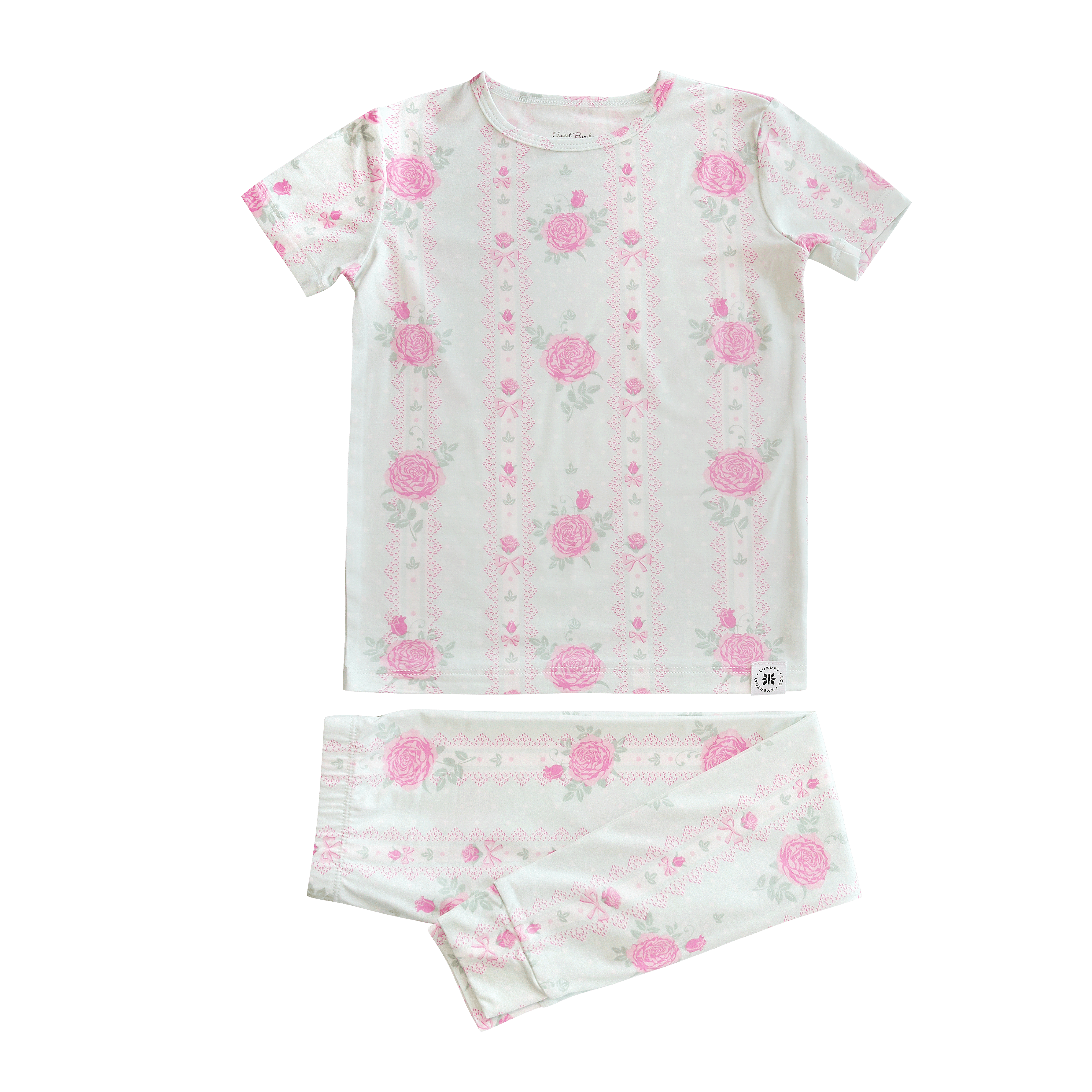 Roses and Lace Short Sleeve Pajama Set