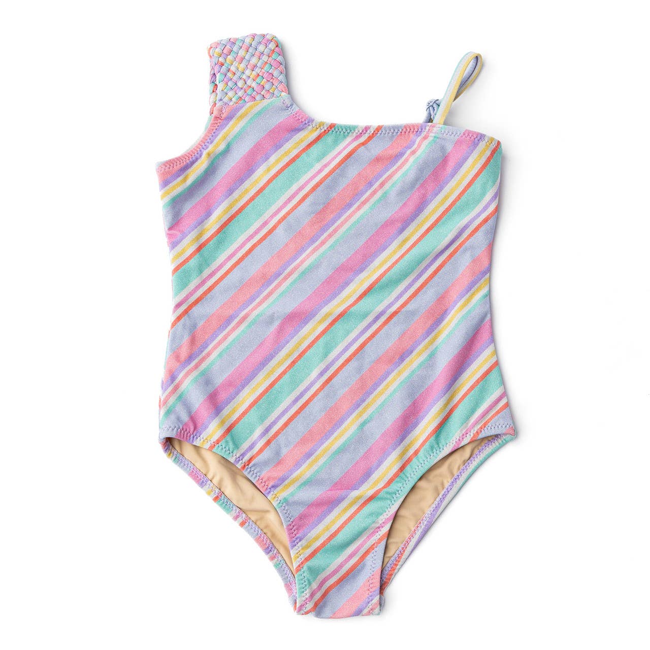 Shade Critters Stripe Girls Shimmer One Piece Swimsuit