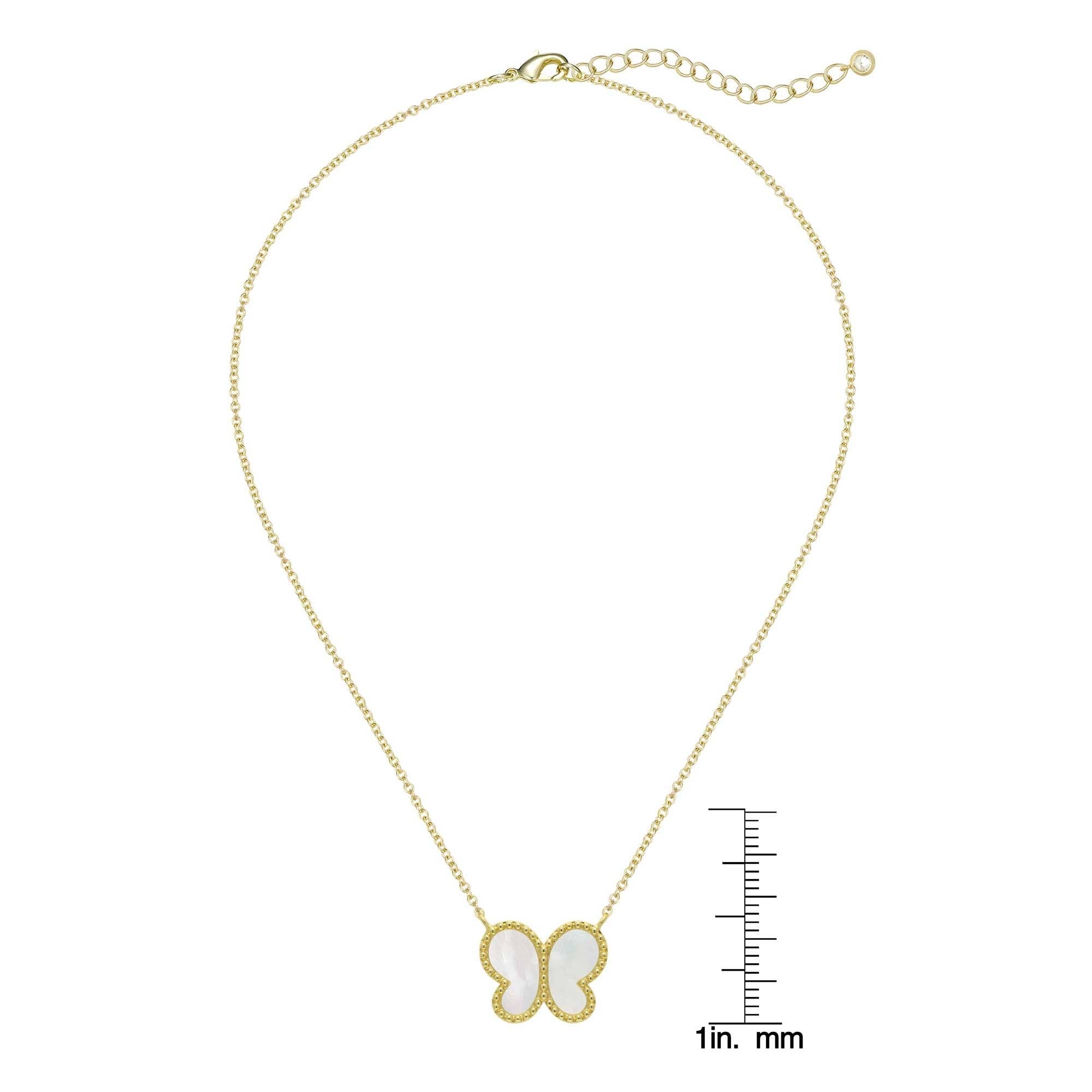 Mother of Pearl Butterfly Necklace