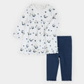 Petit Lem 2pc Set Dress with Leggings Knit - Blueberry