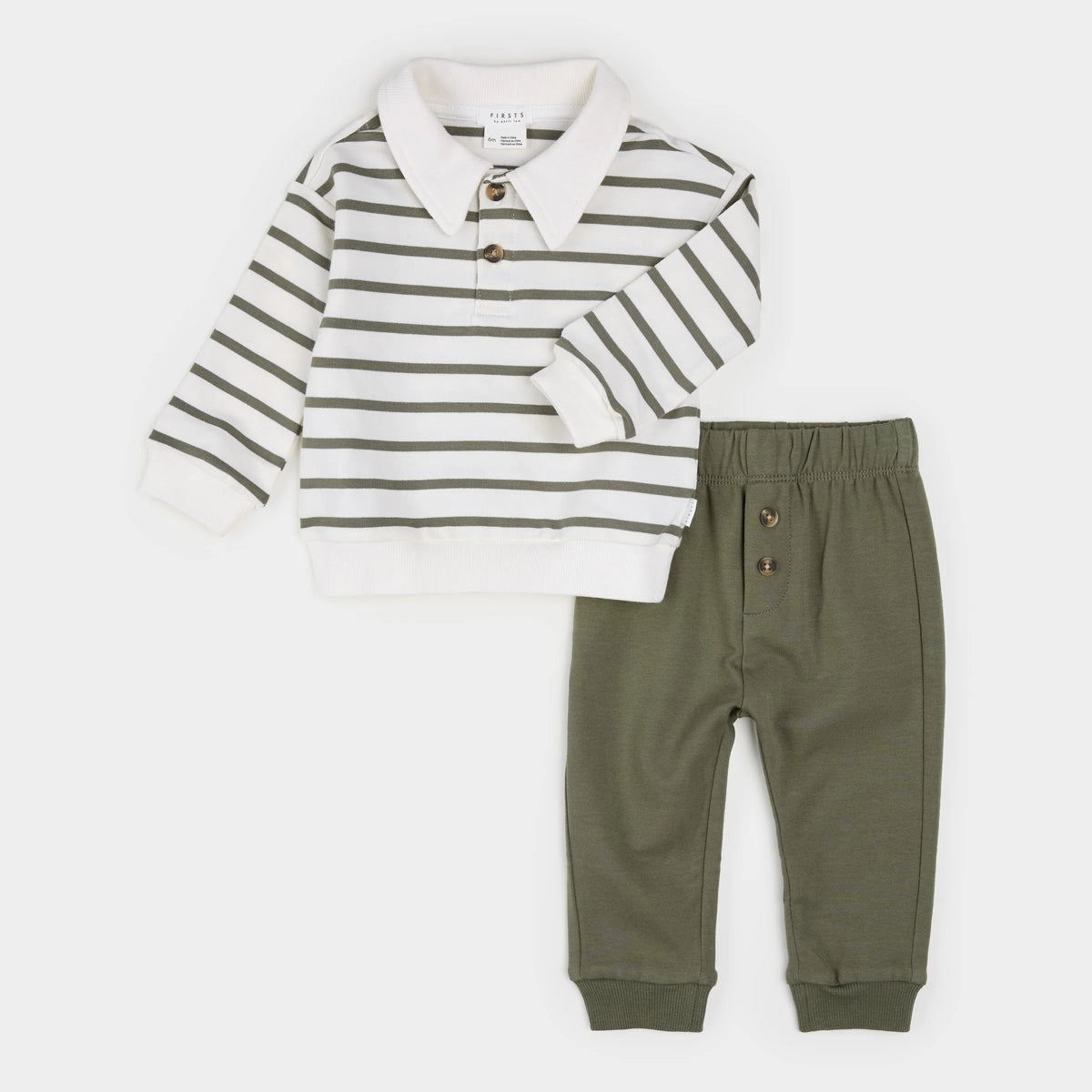 Petit Lem Green Stripe Set