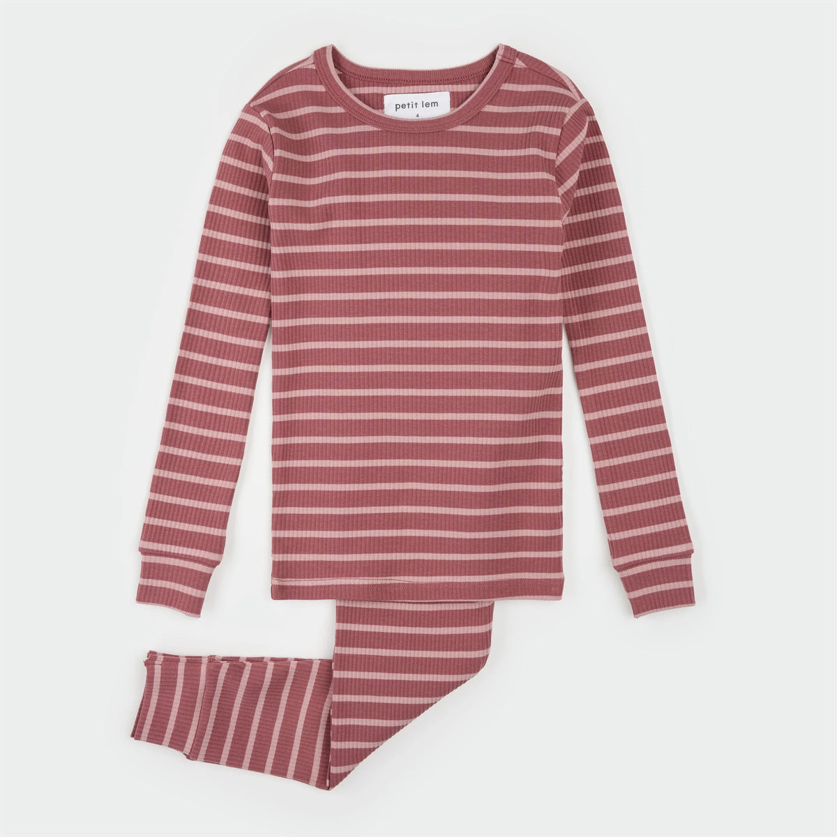Petit Lem Stripe Pink 2 PC PJ