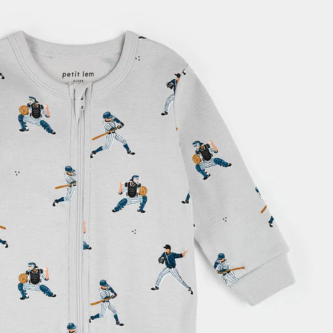 Petite Lem Baseball Footie