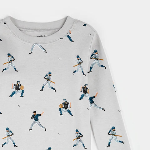 Petite Lem L/S Pj Set Baseball