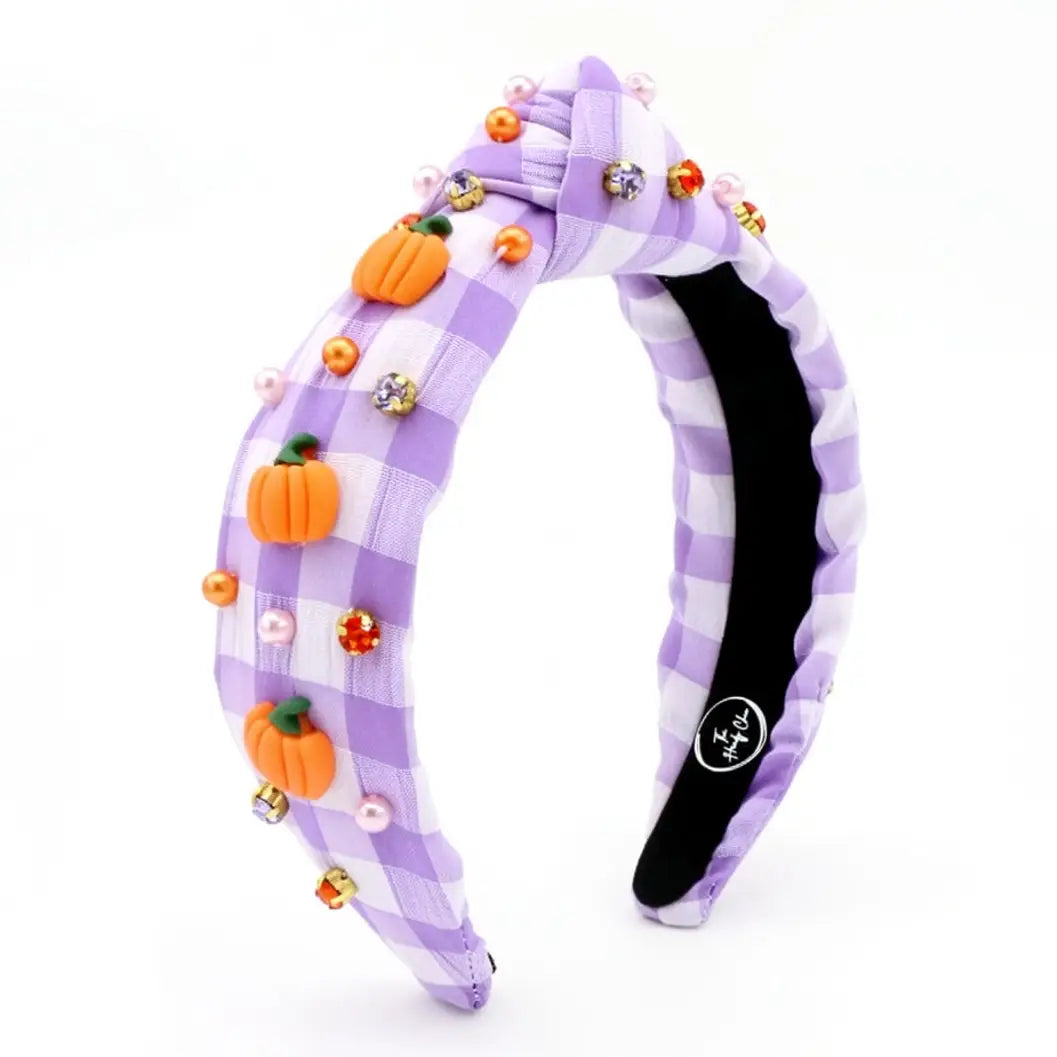 Kids Pumpkin Knotted headband