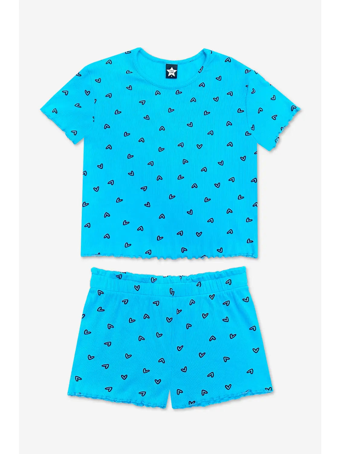 Pixie Lane Blue Heart Short Set