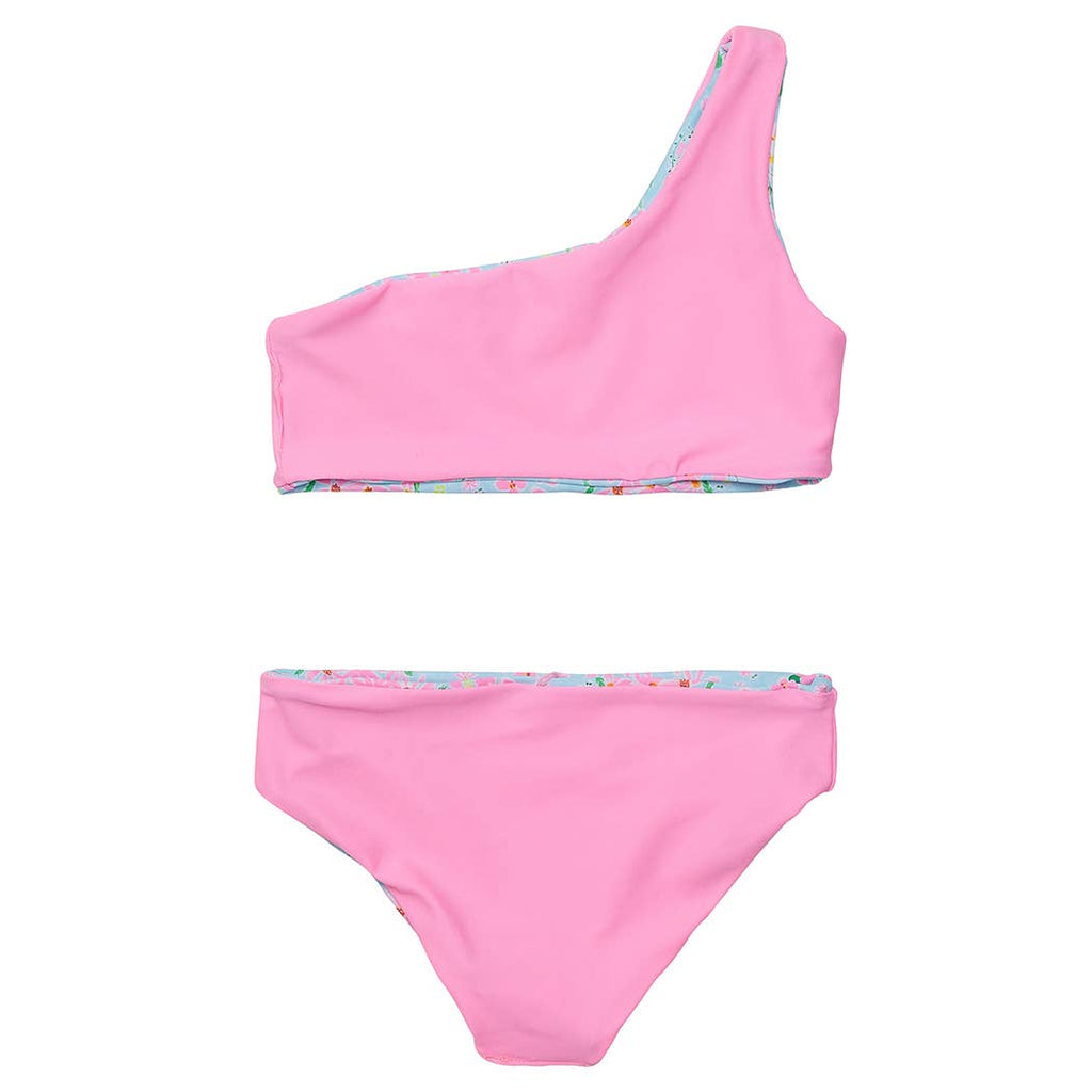 Snapper Rock Daisy Chain One Shoulder Reversible Bikini