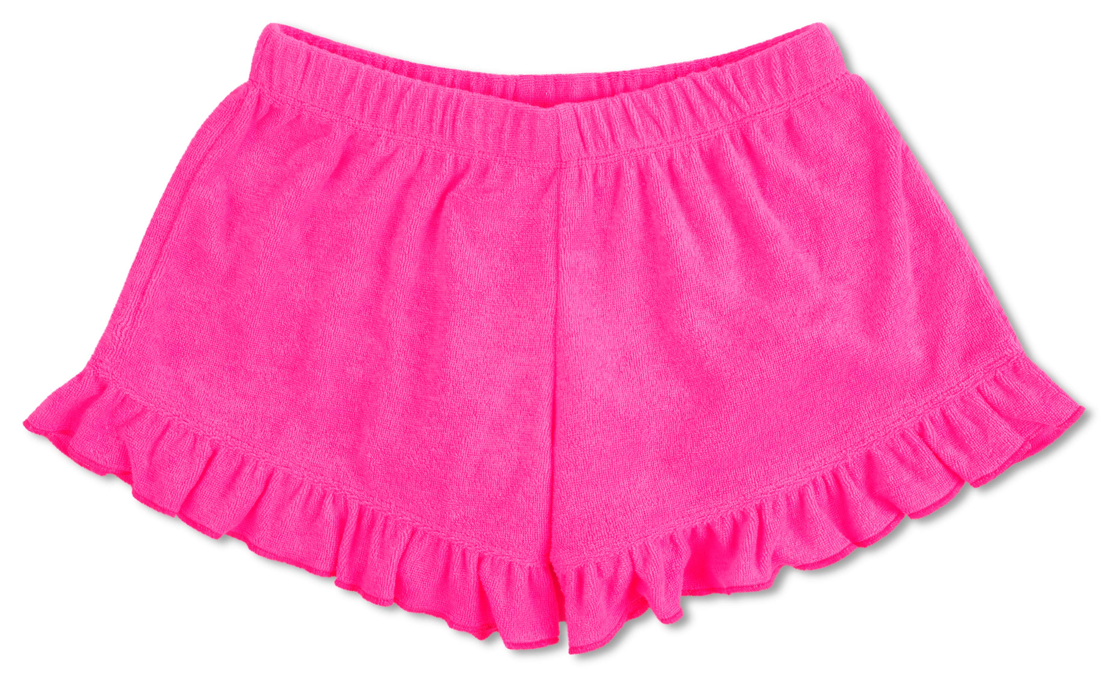 Iscream HOT PINK TERRY RUFFLE SHORTS (X-SMALL (4-6))