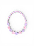 Pink and Lavender Flower Necklace