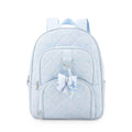 OMG Accessories Bow Print Quilted Large Backpack with Charm