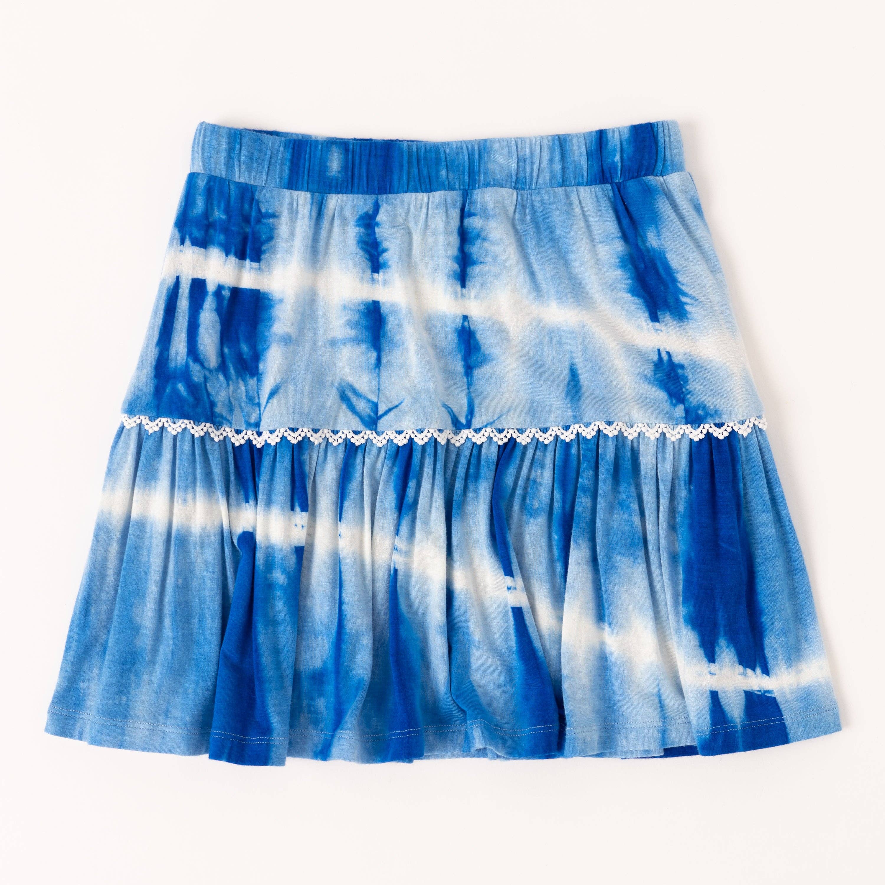 Kid Pik Tie Dye Crochet Trim Skirt