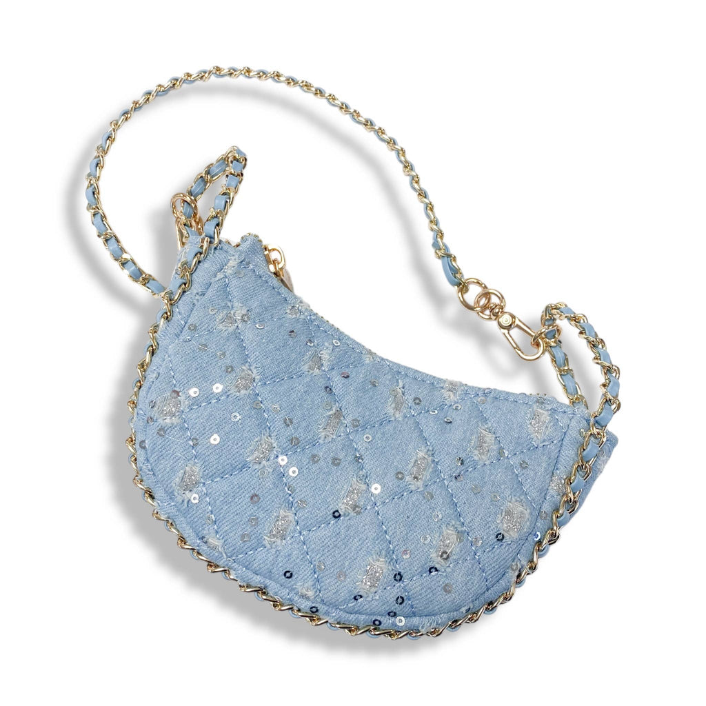 Doe a Dear Denim Crescent Purse