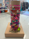 Jade Grey Beaded Charm Bracelets