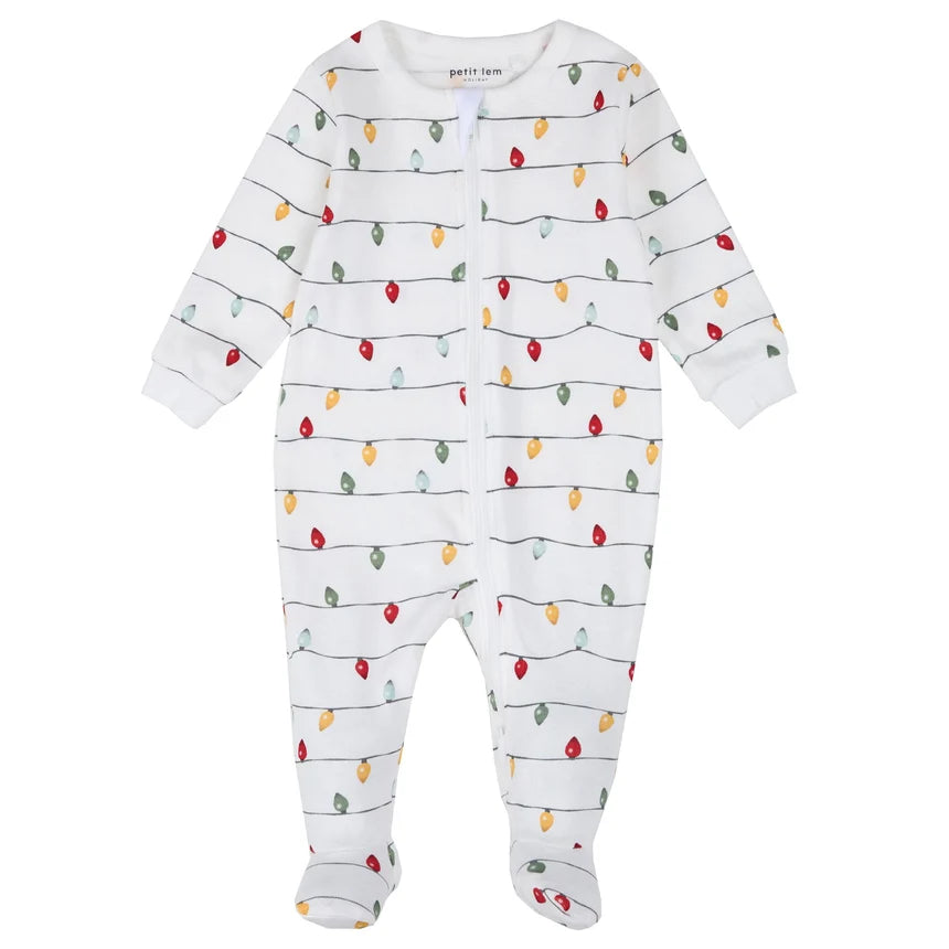 Petit Lem Holiday Lights Footie