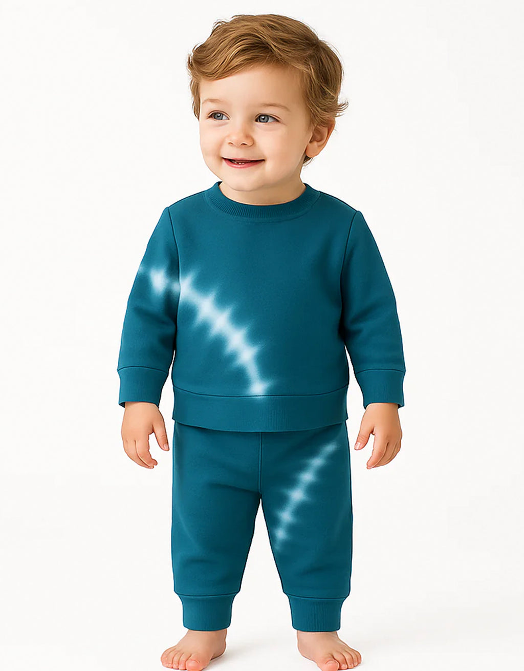 Paige Lauren Dip Dye Sweatshirt Set Teal