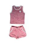 Baby Steps Terry Pink Short Set