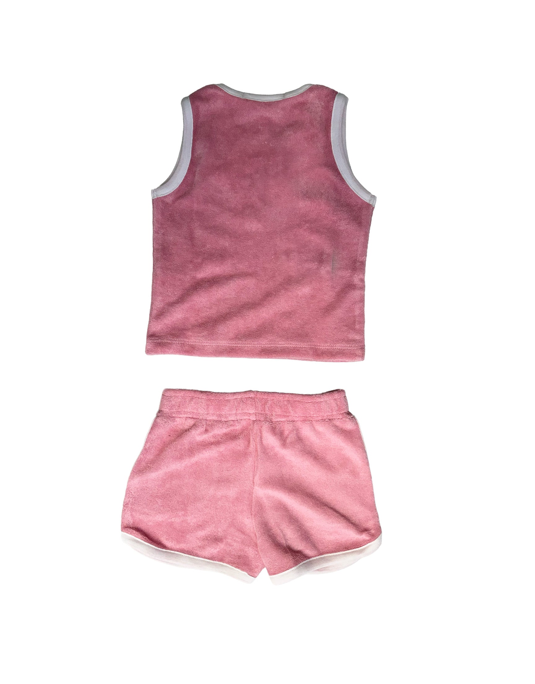 Baby Steps Terry Pink Short Set