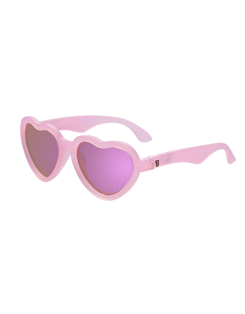 Frosted Pink Heart | Polarized Purple Mirrored Lenses