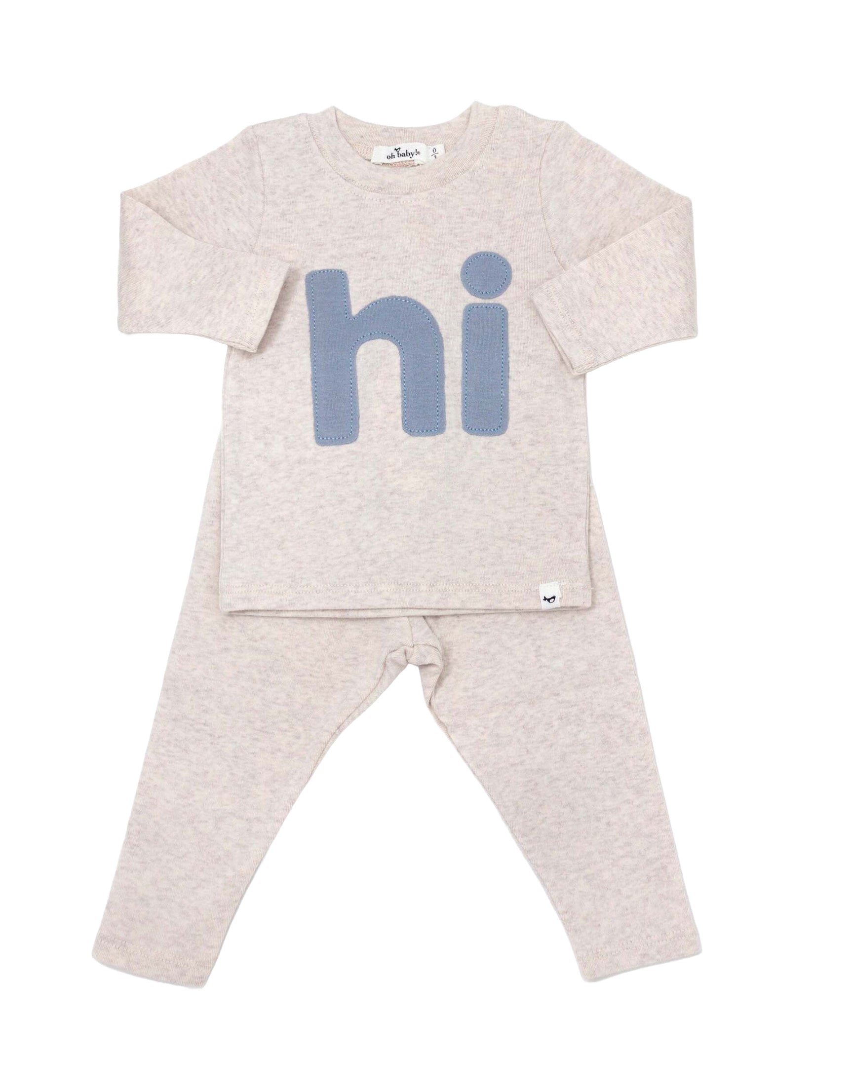 Oh Baby L/S Blue Hi Set