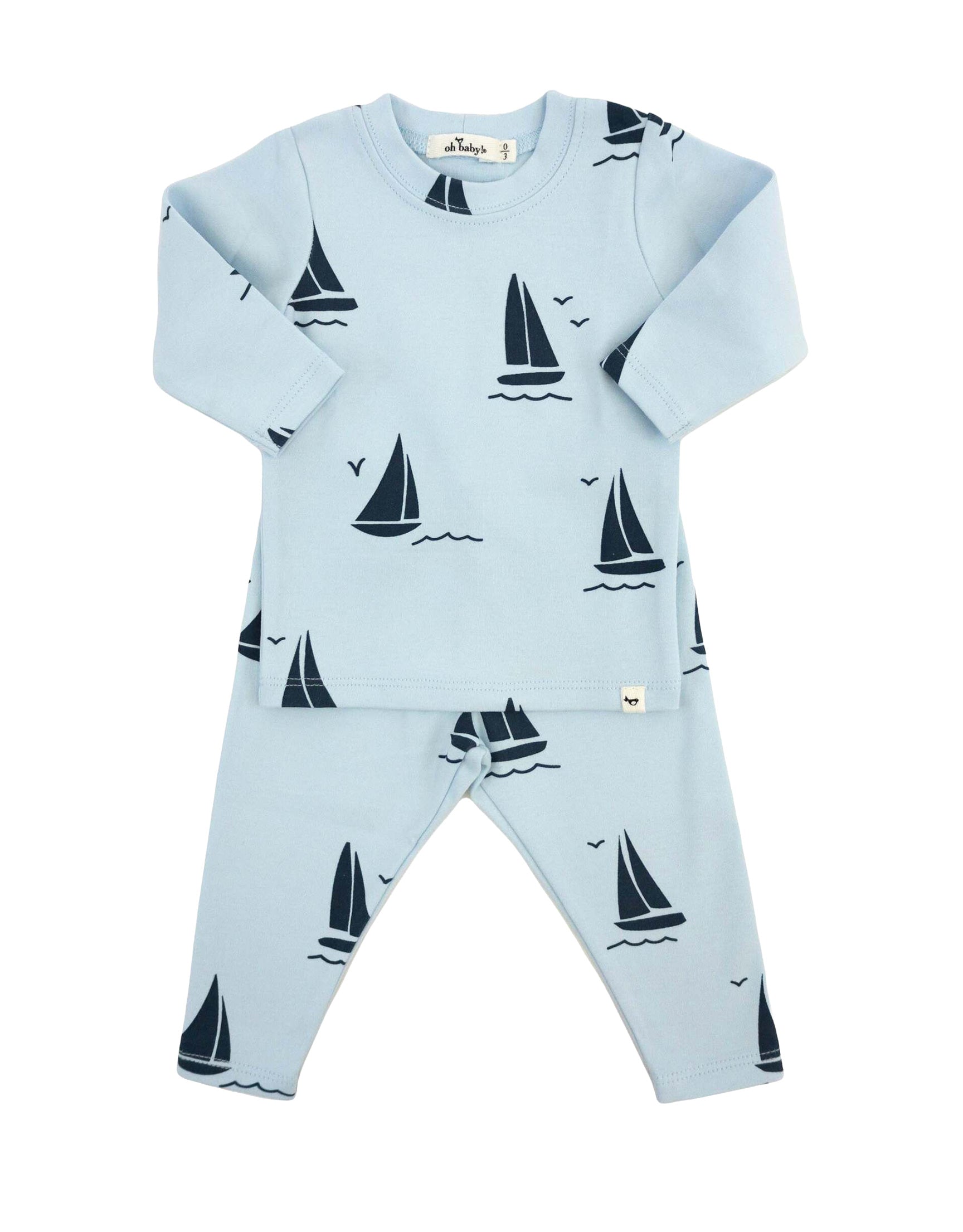 Oh Baby Long Sleeve Sailboat Set