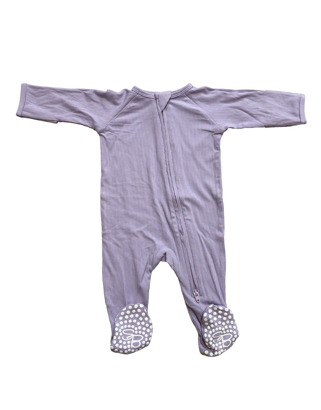Sweet Bamboo Zipper Ribbed Footie