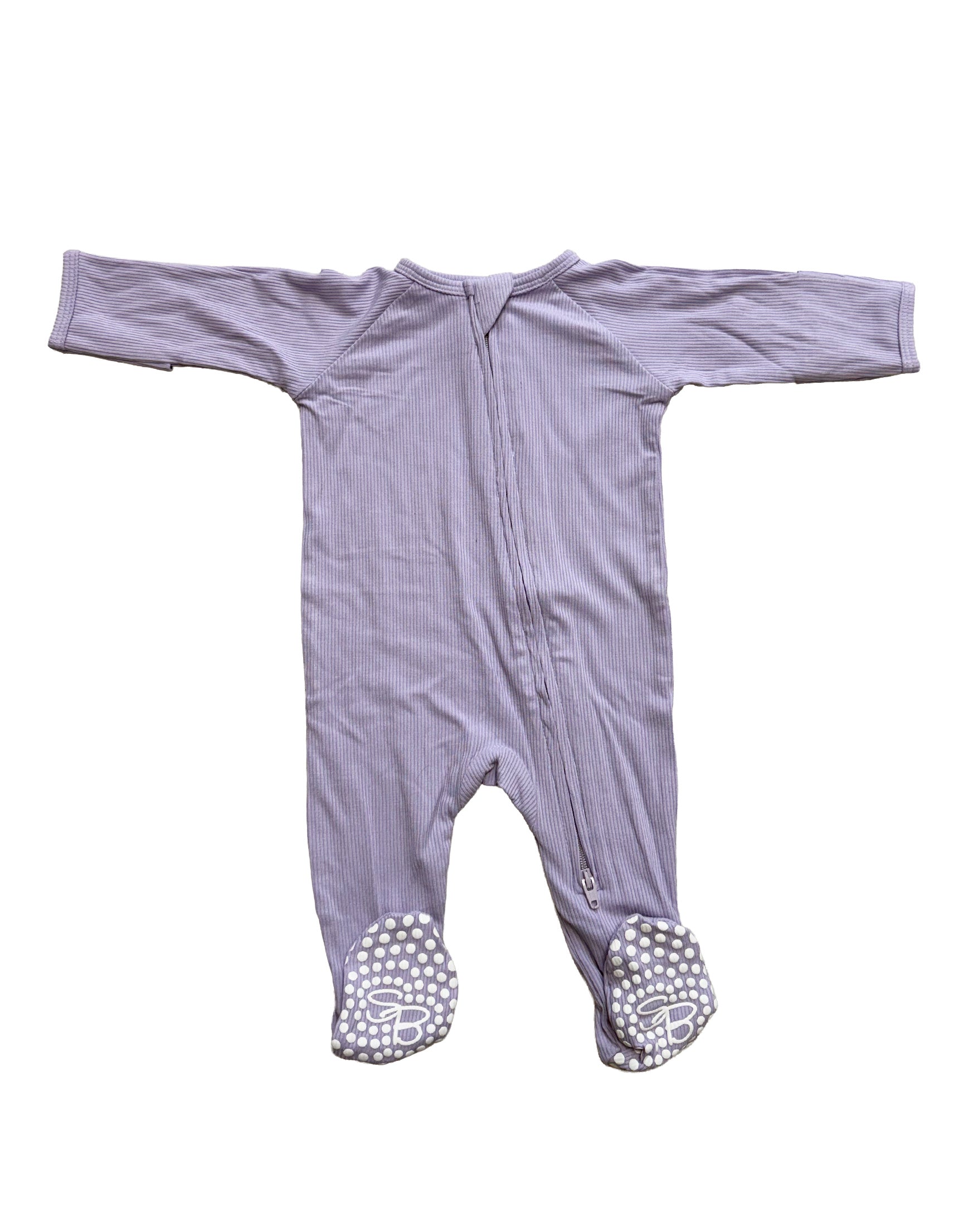 Sweet Bamboo Zipper Ribbed Footie