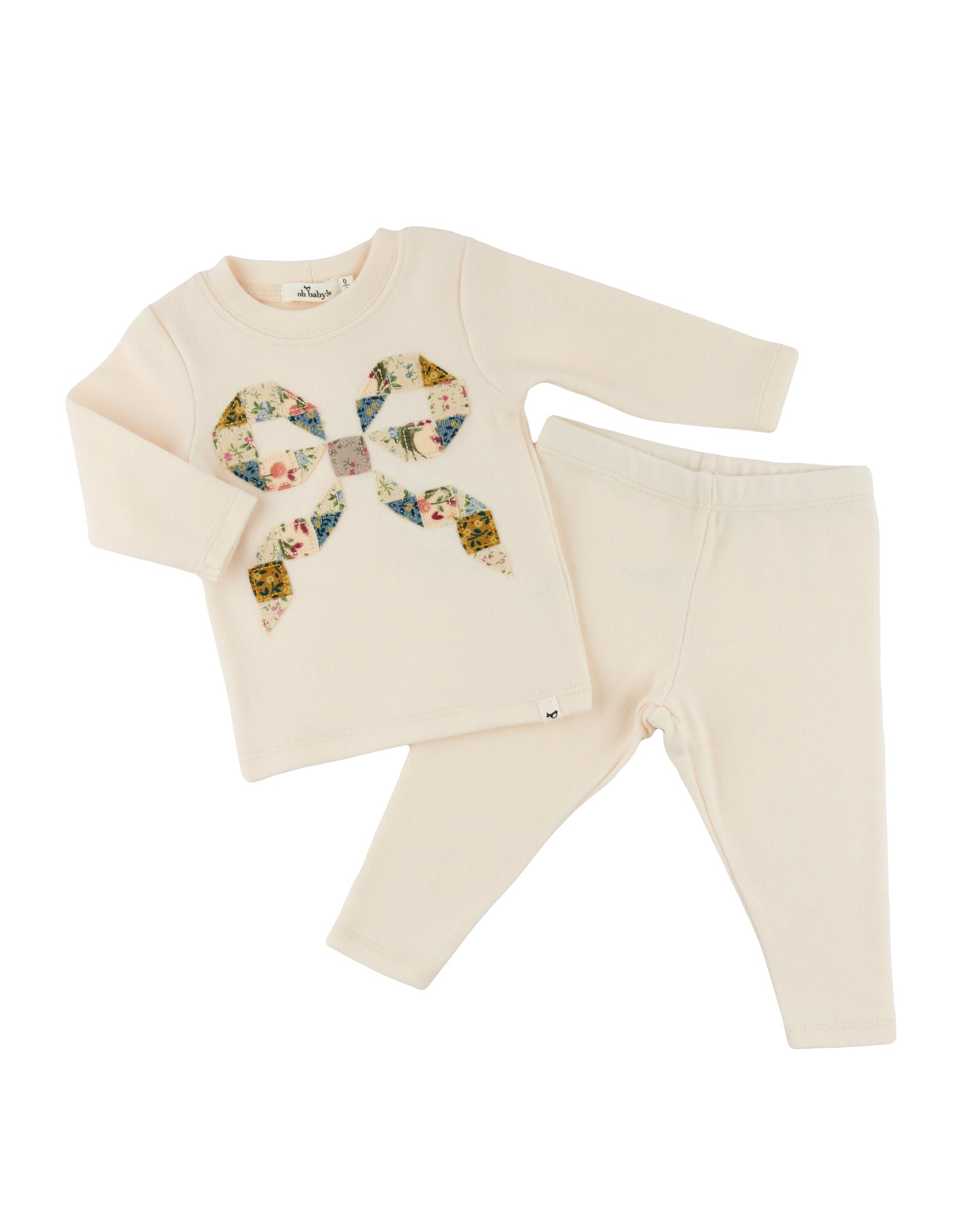 oh baby! Two Piece Set - Floral Quilt Bow