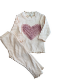 Oh Baby Ruffle Heart Mock Neck Set