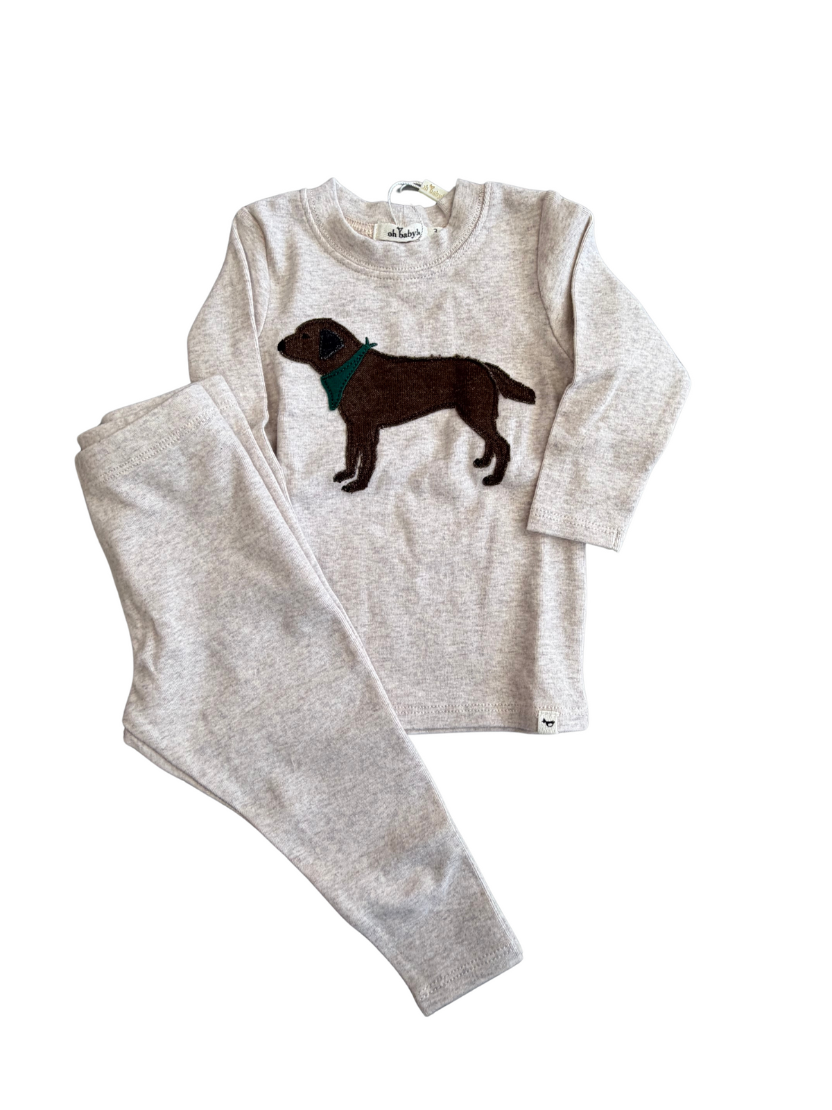 Oh Baby Chocolate Lab Applique Set