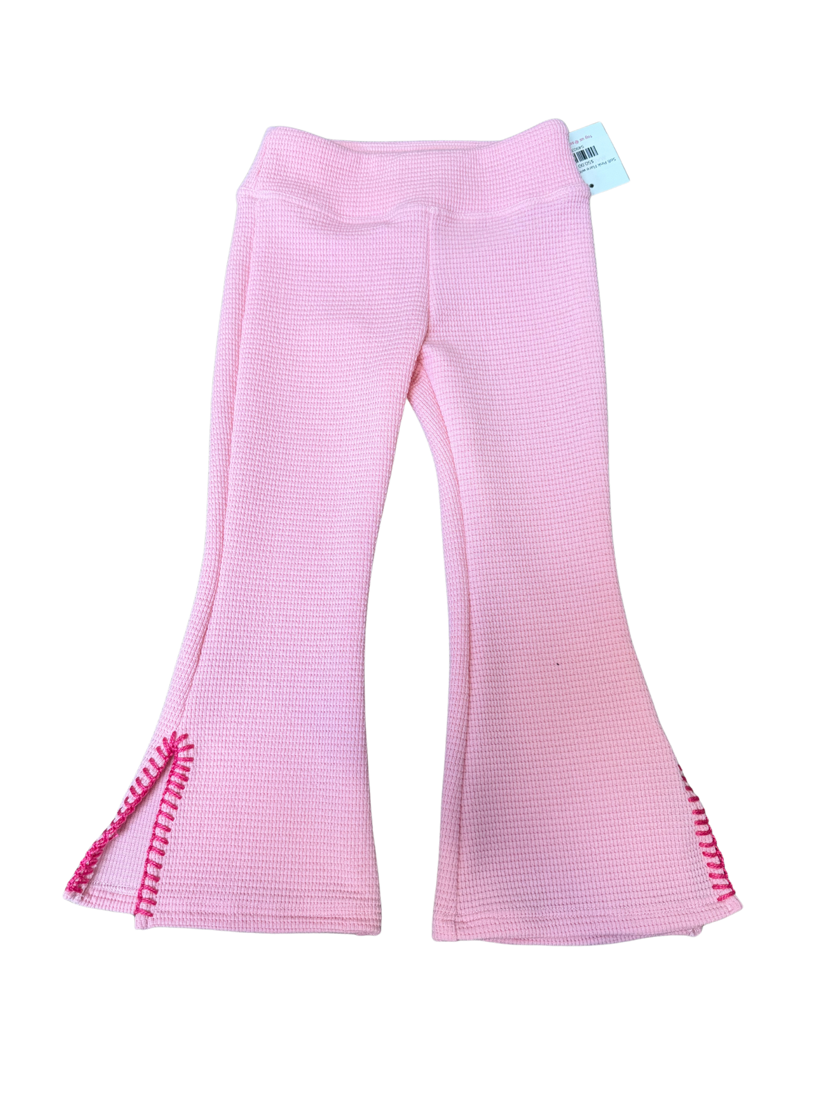 Sofi Pink Flare with Stitch Pants