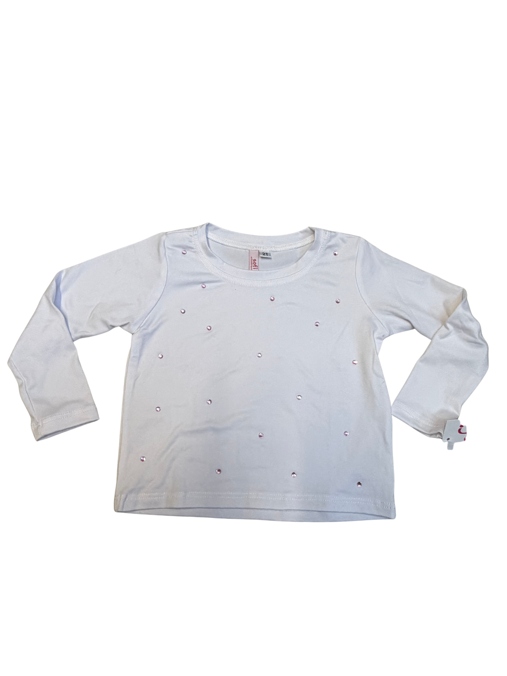 Sofi White Studded L/S