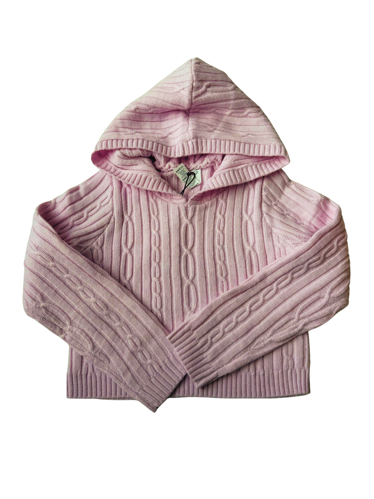 Parfum De Fit Cable Knit Cropped Hoodie