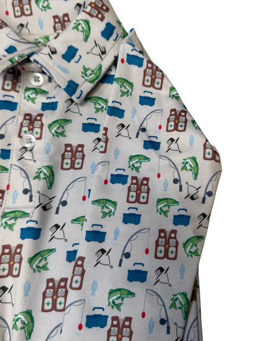 American Fit Fishing Polo Onesie