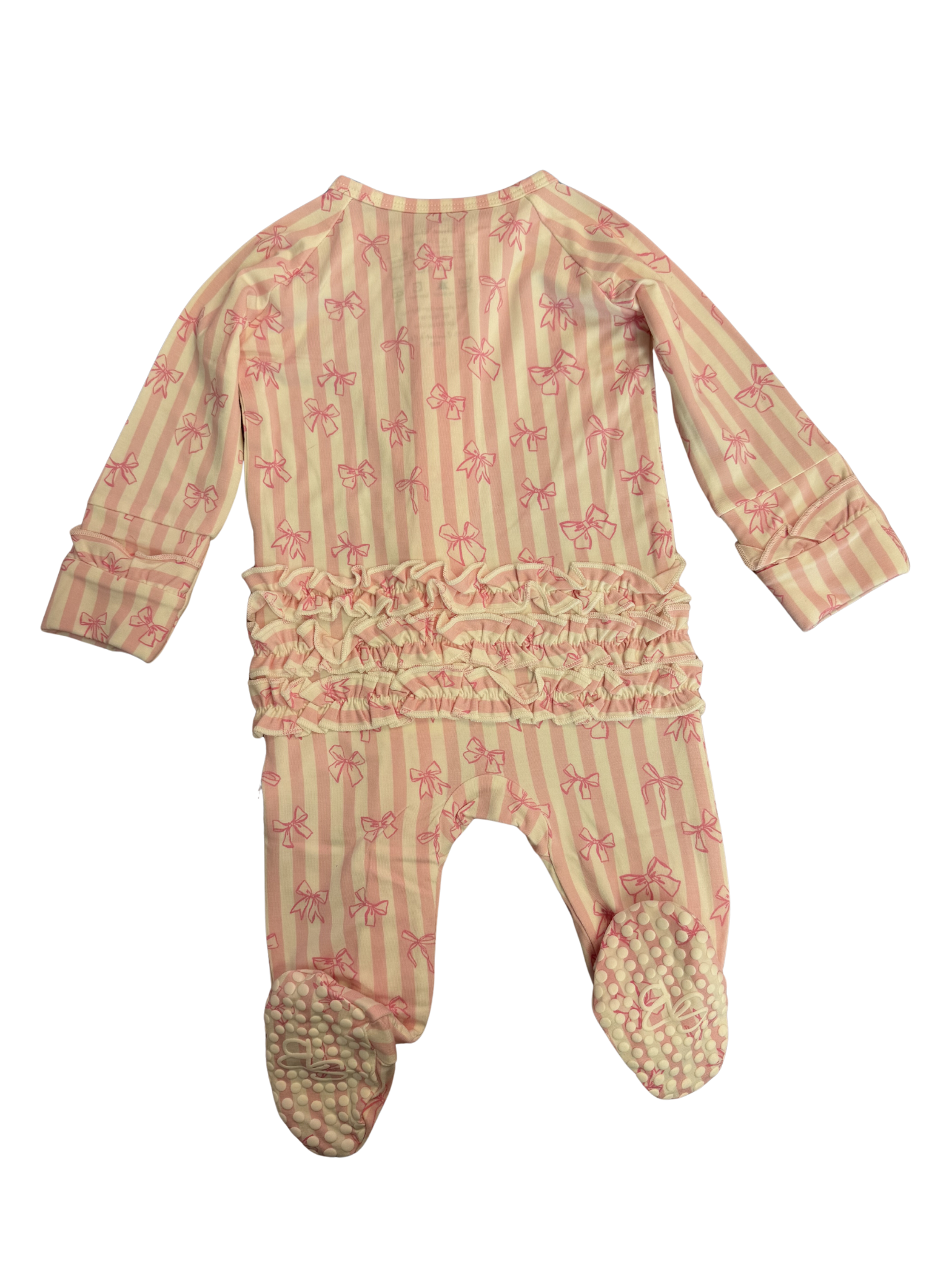 Sweet Bamboo Tie The Knot Ruffle Footie