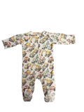 Sweet Bamboo Trucks Zipper Footie