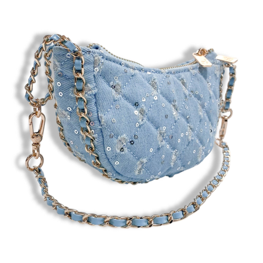 Doe a Dear Denim Crescent Purse
