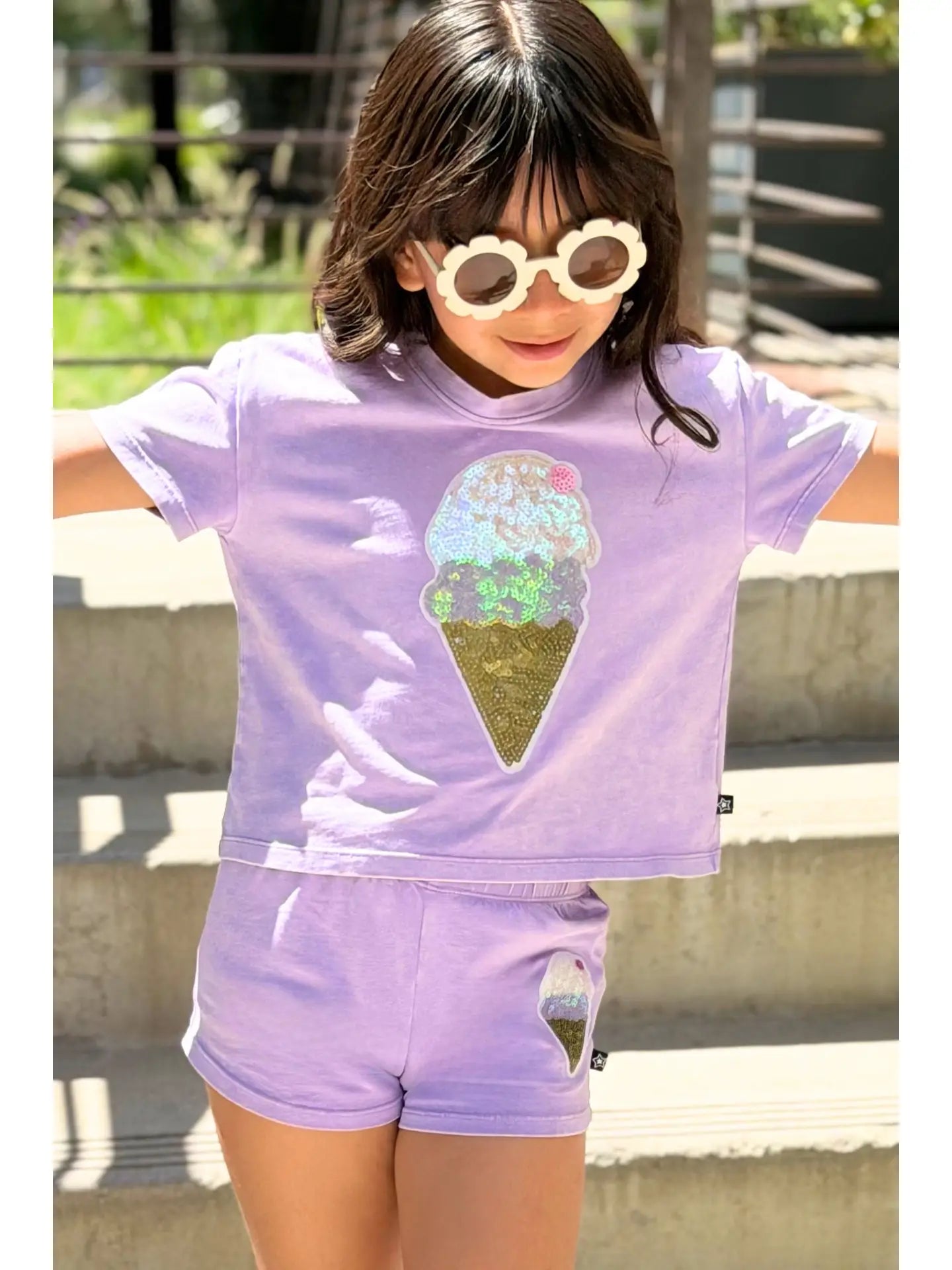 Pixie Lane Tee & Sequin Ice cream Short Set