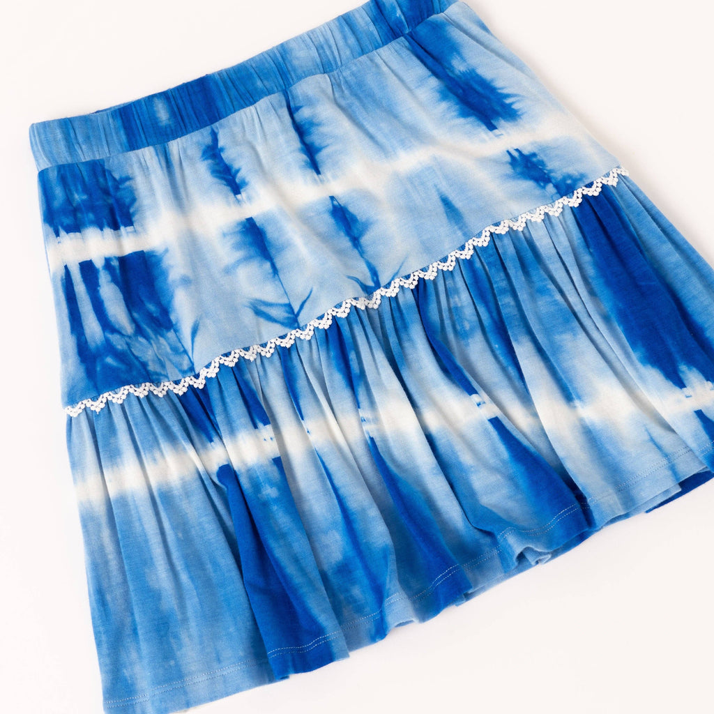 Kid Pik Tie Dye Crochet Trim Skirt