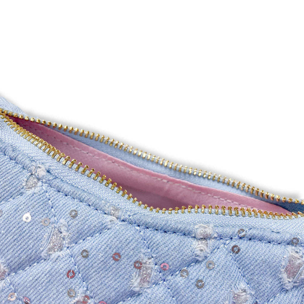 Doe a Dear Denim Crescent Purse