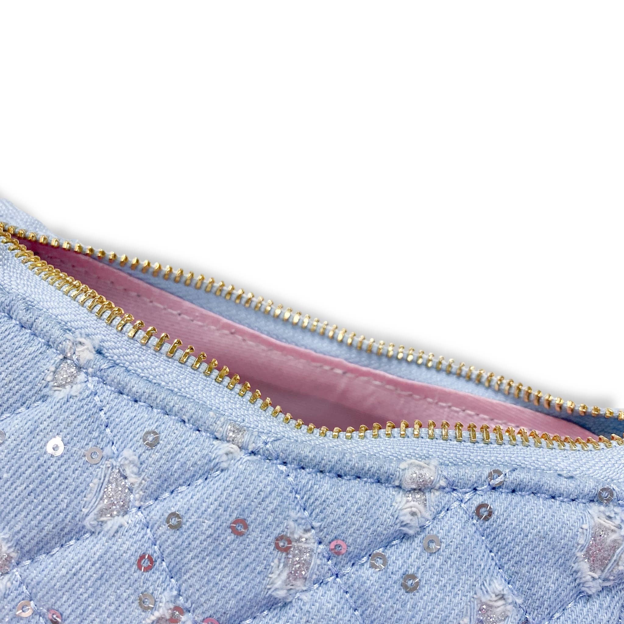 Doe a Dear Denim Crescent Purse